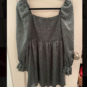 Missguided Green “Milkmaid” smocked summer dress